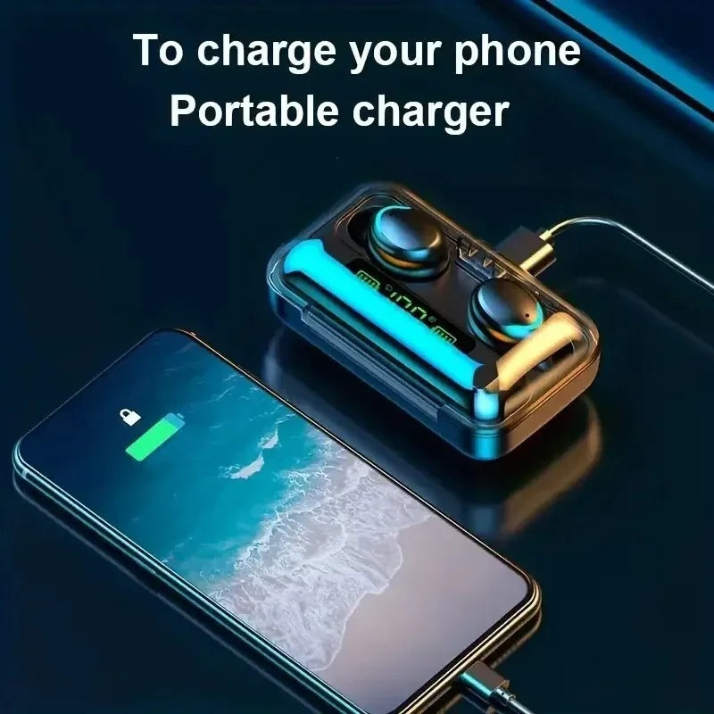 Audífono Inalámbricos F9 Con Power Bank
